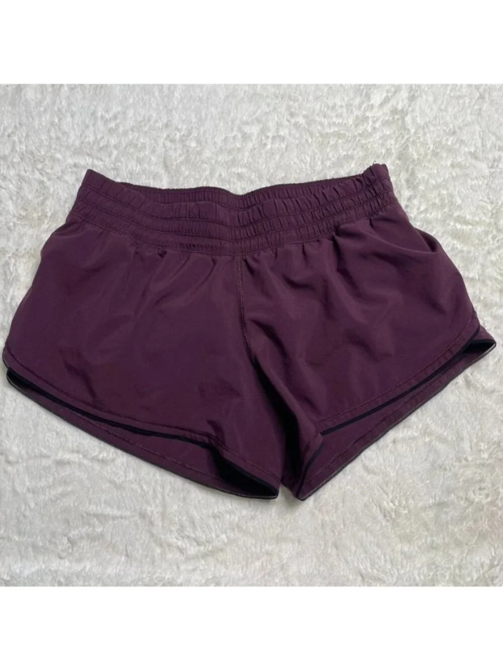 Lululemon Hotty Hot Shorts Size 4 Purple Lined Running Athletic Workout - Picture 5 of 7